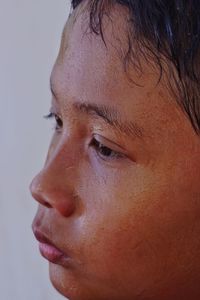 Close-up portrait of teenage girl