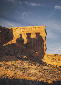 Morning shadows at arches national park