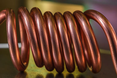 Close-up of spiral metal