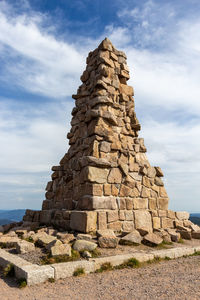 Bismarck monument on the seebuck, a summit of the mountain feldberg, black forest, germany