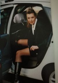 Woman sitting in car