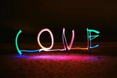 Light trails at night