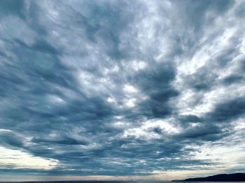 Low angle view of cloudy sky