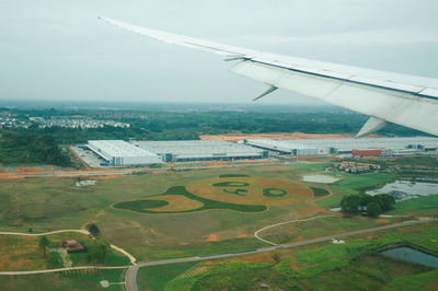 Aerial view of landscape against sky