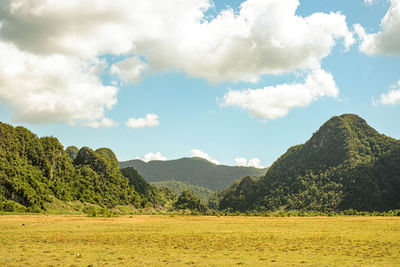 Scenic view of landscape against sky