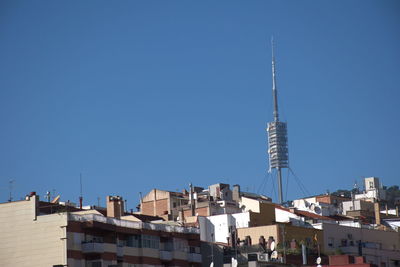 Telecommunication tower in barcelona. designed by the architect norman foster