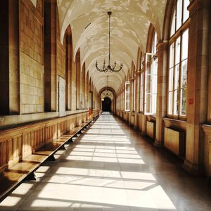 Empty corridor of building