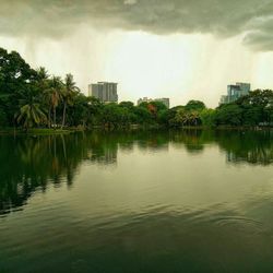 Scenic view of city against sky