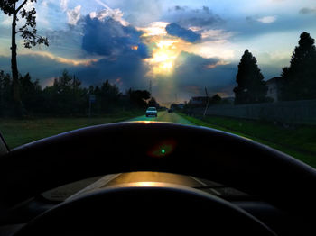 Road passing through forest