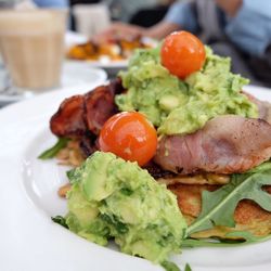 Close-up of food served in plate at restaurant