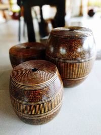 Close-up of food on table