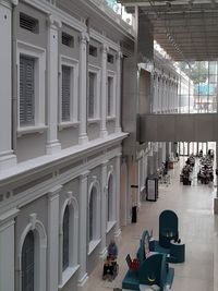 People walking in building