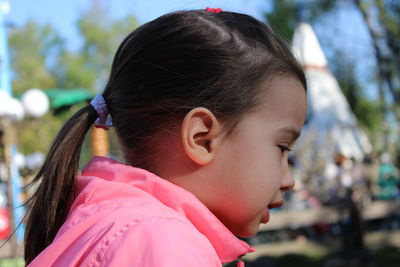 Close-up portrait of a girl