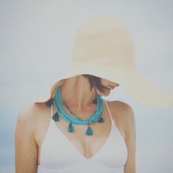 Close-up of woman standing in pond