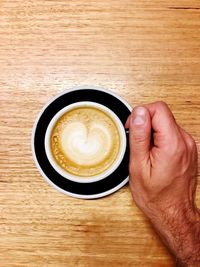 Coffee cup on table