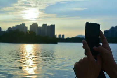 City at sunset