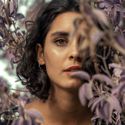 Close-up portrait of woman