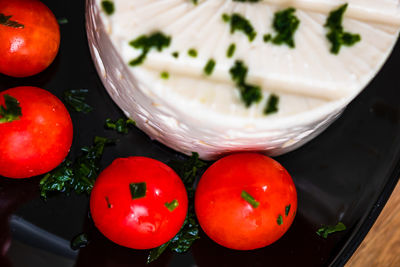 Close-up of food on table
