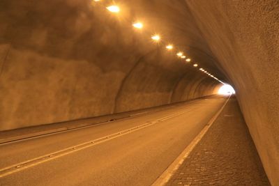 Empty illuminated tunnel