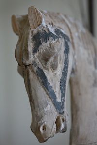Close-up of horse sculpture