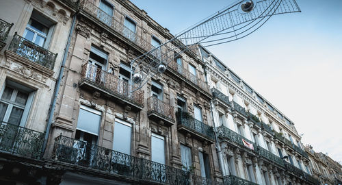 Low angle view of old building against sky