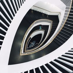 Low angle view of spiral staircase