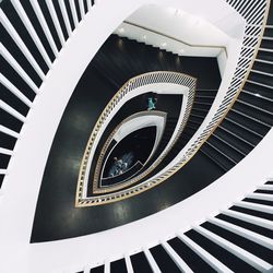 Abstract overhead shot of building staircase