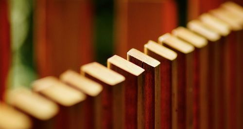 Close-up of piano keys