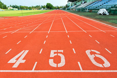 View of running track