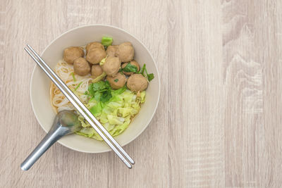 Close-up of food in bowl on table