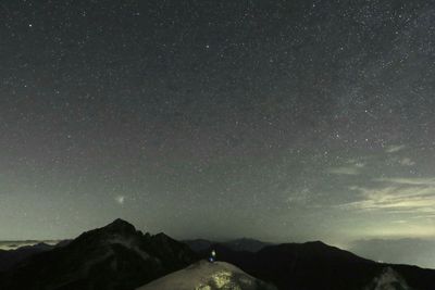 Low angle view of star field at night