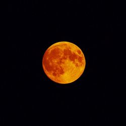 Low angle view of moon in sky