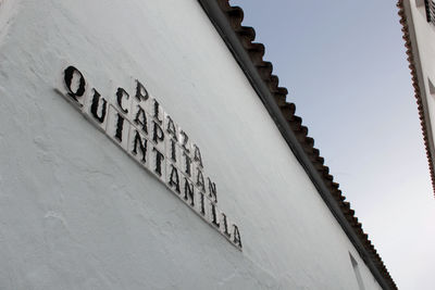 Low angle view of building against clear sky