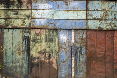 Full frame shot of old weathered wall