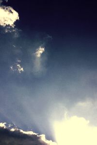 Low angle view of cloudy sky