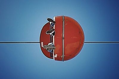 Low angle view of clear blue sky