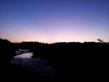 Scenic view of calm sea at sunset