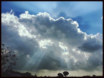 Low angle view of cloudy sky