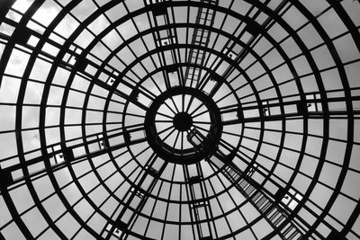 Low angle view of a glass roof in hamburg