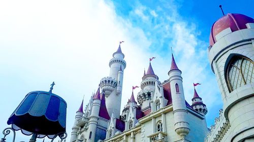 Low angle view of buildings against sky