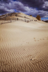 Sand dunes in a desert