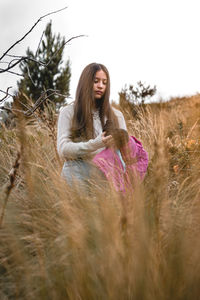 Woman in a field