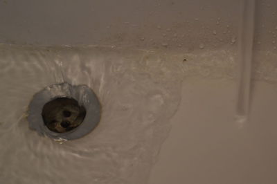 Close-up of water in bathroom