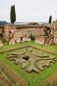 Scenic view of old ruins against sky