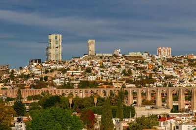 Aerial view of buildings in city