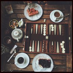 Coffee cup on table