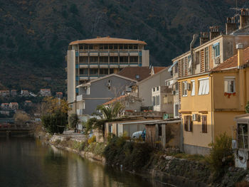 Buildings in lake