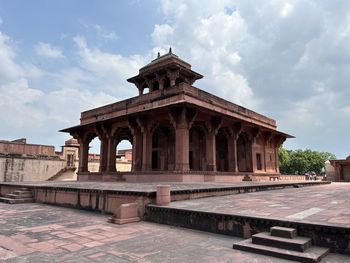 Low angle view of historic building against sky