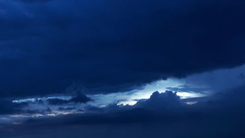 Low angle view of cloudy sky