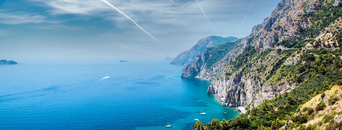 Panoramic shot of sea against sky